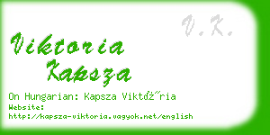 viktoria kapsza business card